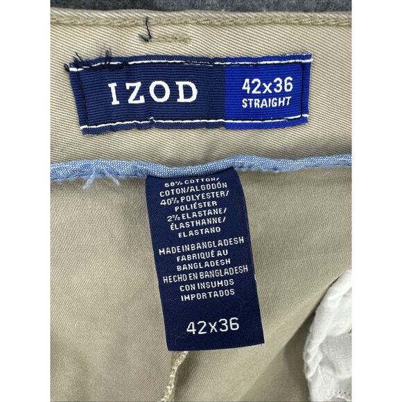 NWT Izod Men's Size 41X35 Performance Stretch Pants Non-Iron Wicking Big & Tall - Picture 6 of 15